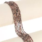 Cuenta redonda facetada 2 mm gema - Rodonita x39cm