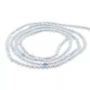 Cuentas facetadas redondas 2 mm gema - Aguamarina x32cm