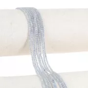 Cuentas facetadas redondas 2 mm gema - Aguamarina x32cm