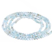 Cuenta redonda facetada 3 mm gema - Larimar x32cm|raw }}
