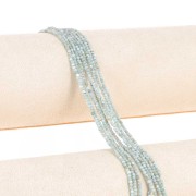 Cuenta redonda facetada 2 mm gema - Larimar x31cm