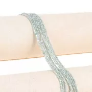 Cuenta redonda facetada 2 mm gema - Larimar x31cm