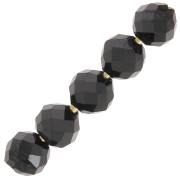 Cuentas facetadas redondas 4 mm gema - Espinela negra x20|raw }}