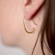 Ganchos de alambre 29 mm - Plata de ley 925 Dorado x2