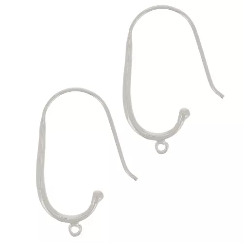Ganchos de alambre de 30 mm con anilla abierta - Plata 925 x2