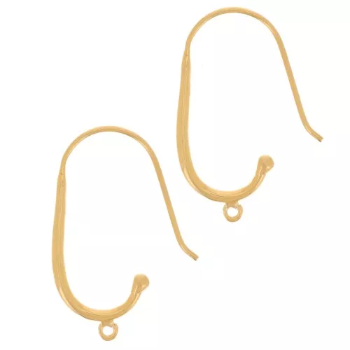 Ganchos de alambre de 30 mm con anilla abierta - Plata de ley 925 ORO x2