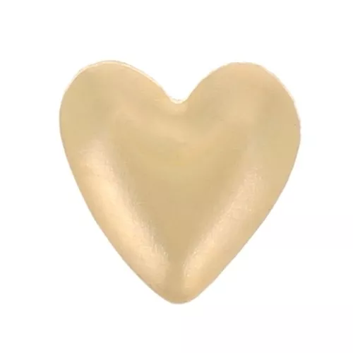 Mini elemento en forma de corazón para pegar 3x4 mm - Gold filled x1