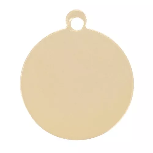 Charm redondo de 10 mm para grabar - Gold filled x1