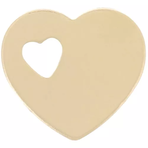 Corazón de lentejuelas 11x12 mm - Gold filled x1