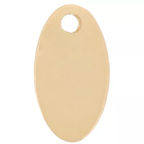 Lentejuela ovalada 10x5,5 mm para grabar - Gold filled x1
