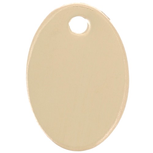 Lentejuela ovalada de 10x7 mm para grabado - Gold filled x1