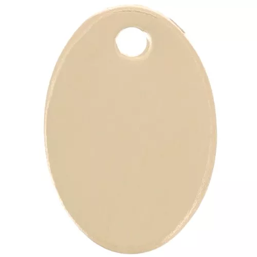 Lentejuela ovalada de 10x7 mm para grabado - Gold filled x1