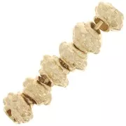 Cuenta Flor Redonda Aplanada 5 mm - Dorada x10