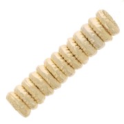 Cuentas rondelle estriadas planas 4 mm - Dorado x10