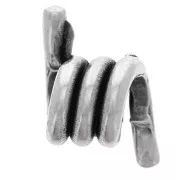 Colgante de alambre de espino 13x7 mm - Plateado antiguo x1