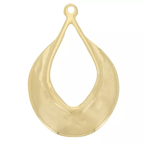 Colgante gota étnico 42x29 mm - Dorado x1