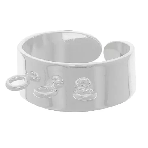 Anillo ancho 3 anillas - Talla ajustable 53 a 57 - Chapado en plata fina x1