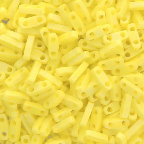 Miyuki Abalorios Cuarto de Tila 5x1.2x1.9 mm QTL-404FR - Opaque Yellow AB Mat x10g