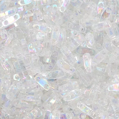 Cuentas Miyuki Cuarto de Tila 5x1.2x1.9 mm QTL-250 - Cristal AB x10g