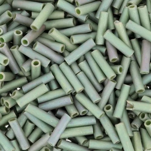 Miyuki Bugles 6 mm BGL-2031 - Metallic Mat Sage Green Luster x10g