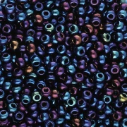 Cuentas de Rocalla Preciosa 9/0, 2,5 mm - Azul iris, 20 g