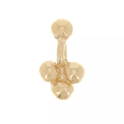 Mini abalorio con bolita 7x4 mm - chapado de oro 3 micras x1