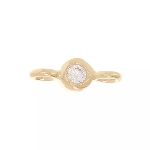 Inserto redondo de óxido de circonio 2,5 mm - chapado en oro 3 micras - Cristal