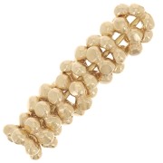 Cuenta flor redonda 5 mm - Dorada 3 micras x1