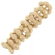 Cuenta flor redonda 5 mm - Dorada 3 micras x1