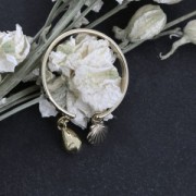 Anillo fino con 2 agujeros - Tamaño 52 - 3 micras chapado en oro x1