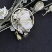 Anillo fino con 2 agujeros - Tamaño 52 - 3 micras chapado en oro x1