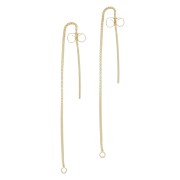 Pendientes de malla veneciana 62mm - Chapado en oro 3 micras x2|raw }}