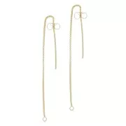 Pendientes de malla veneciana 62mm - Chapado en oro 3 micras x2