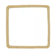 Anillo cuadrado de 14 mm para montar y tejido - Latón bruto x1