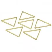 Anillas de montaje y tejido triángulo 23x27 mm - Latón bruto x25