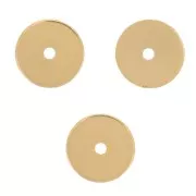 Cuentas redondas Heishi - Discos perforados planos 6x1 mm - Dorado x50