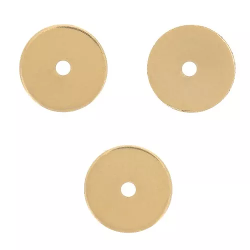Cuentas redondas Heishi - Discos perforados planos 6x1 mm - Dorado x50