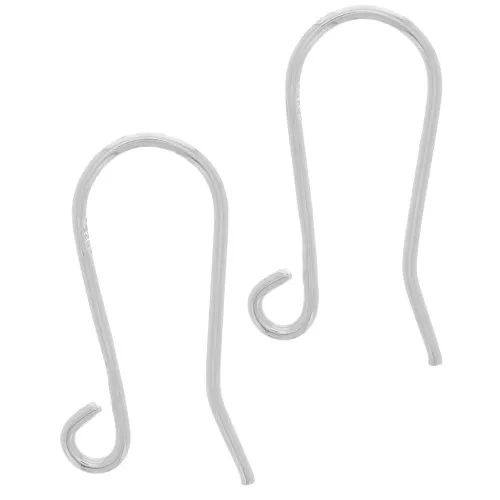 Ganchos para oreja alambre 15 mm - Plata 925 x2