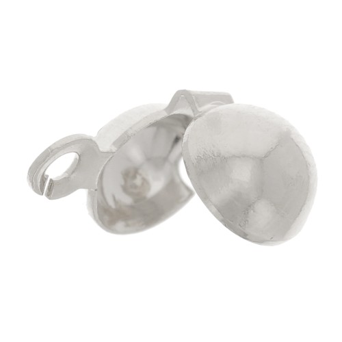 Cubre nudos 6 mm - Plateado fino x10