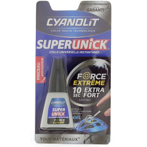 Pegamento Cyanolit - Pincel Super Unick - Fuerza Extrema Instantánea - Transparente x5g