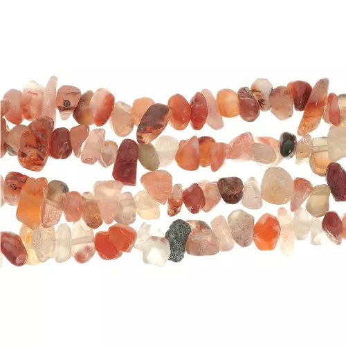 Chips de piedras preciosas 5 - 8 mm - Cornalina x80cm