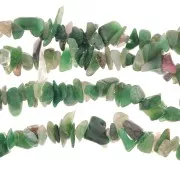 Chips de piedras preciosas 5 - 8 mm - Jade verde x80cm