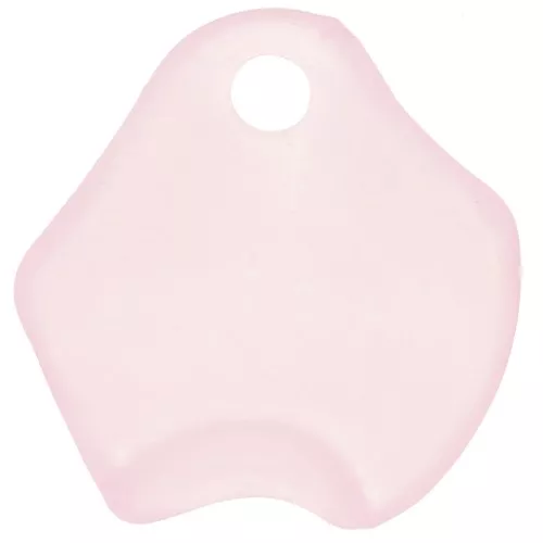 Pétalos de Flores Irregulares 15 mm en Acrílico Efecto Esmerilado - Rosa Claro x15