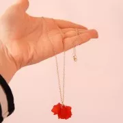 Pétalos de flores irregulares 15 mm en acrílico esmerilado - Blanco x15