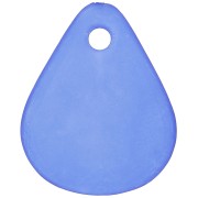 Pétalos de flor lisos de 17 mm en acrílico esmerilado - Azul Real x15