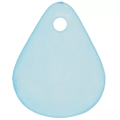 Pétalos de flor lisos de 17 mm en acrílico esmerilado - Azul x15