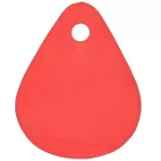 Pétalos de flor lisos de 17 mm en acrílico esmerilado - Rojo x15