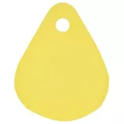 Pétalos de flor lisos de 17 mm en acrílico esmerilado - Amarillo x15