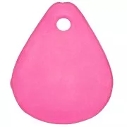 Lentejuela de pétalo de flor lisa de 17 mm en acrílico esmerilado - Fucsia x15