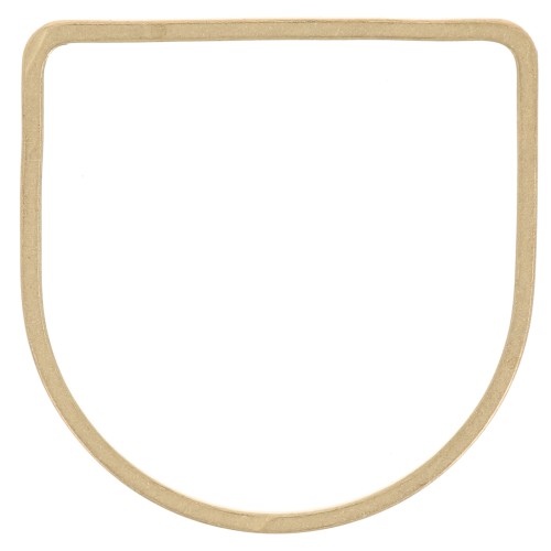 Anillas de montaje y tejido, media luna 19 mm - latón bruto x25